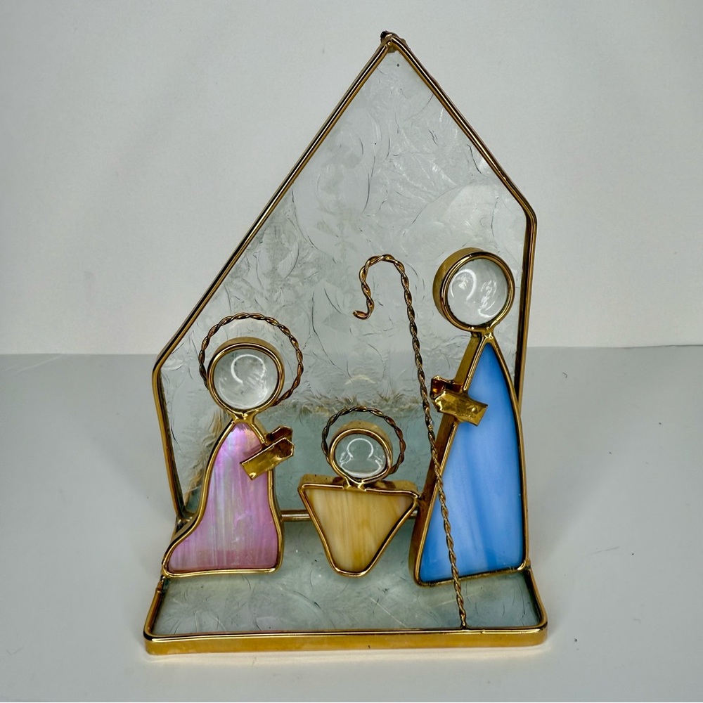 Stained Glass Nativity Scene‎ Art Christmas Religious Christian Christianity